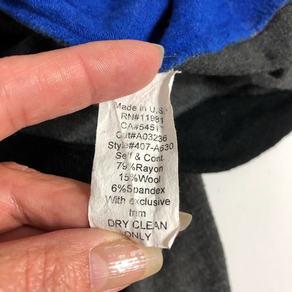 Bailey 44 Colorblock Gray Blue Button Cardigan M - Picture 4 of 8